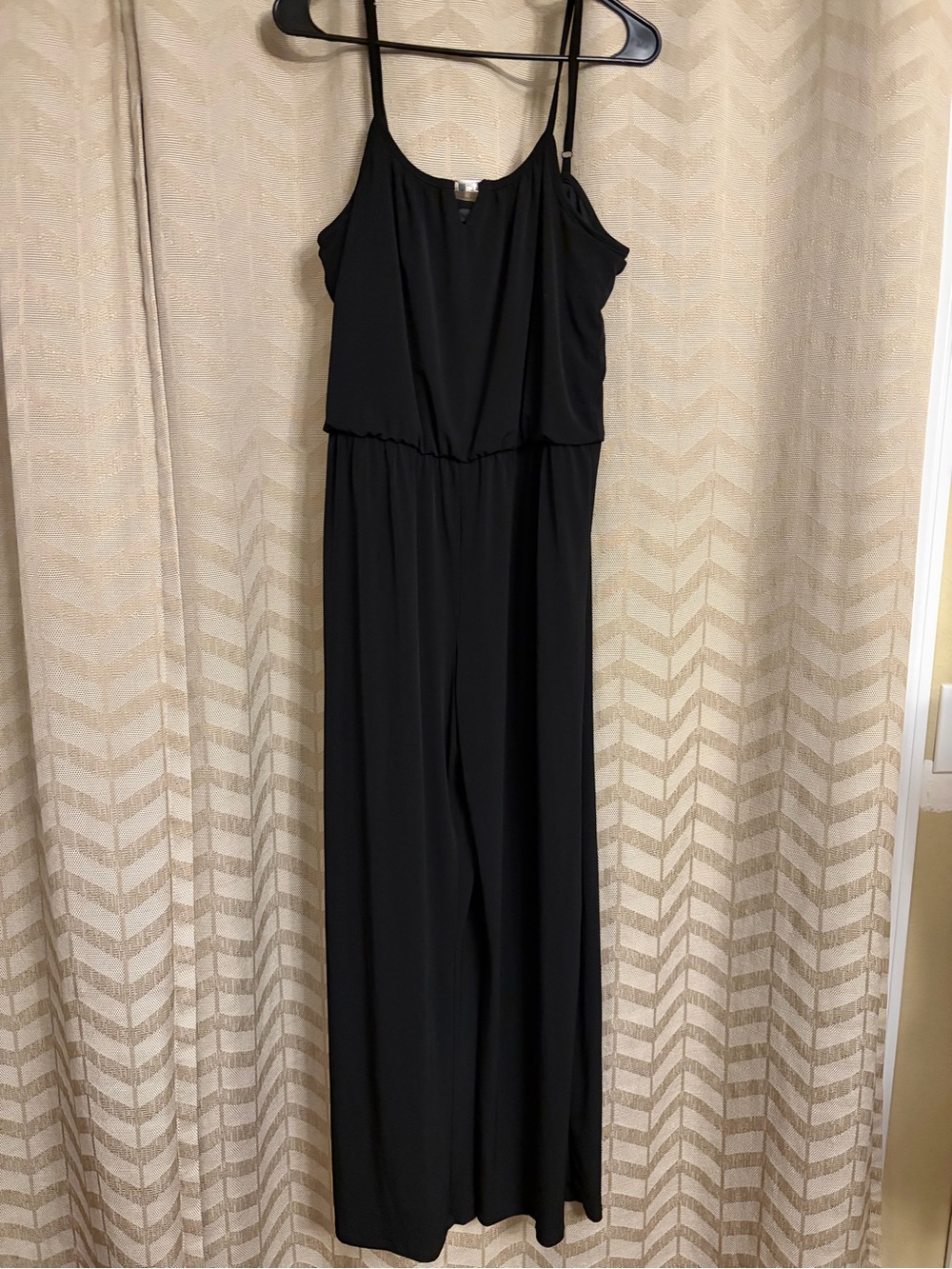 Style & Co. Black Sleeveless Wide-Leg Jumpsuit Size M